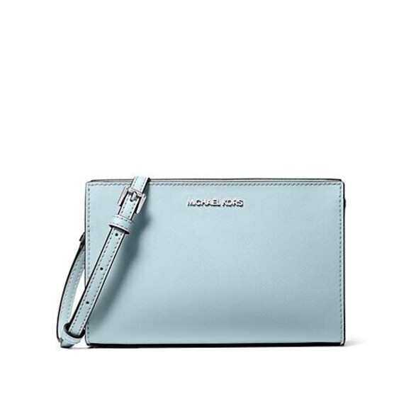 New Michael Kors Sheila Small Vegan Non-Leather Crossbody Bag Vista Blue - Picture 1 of 9